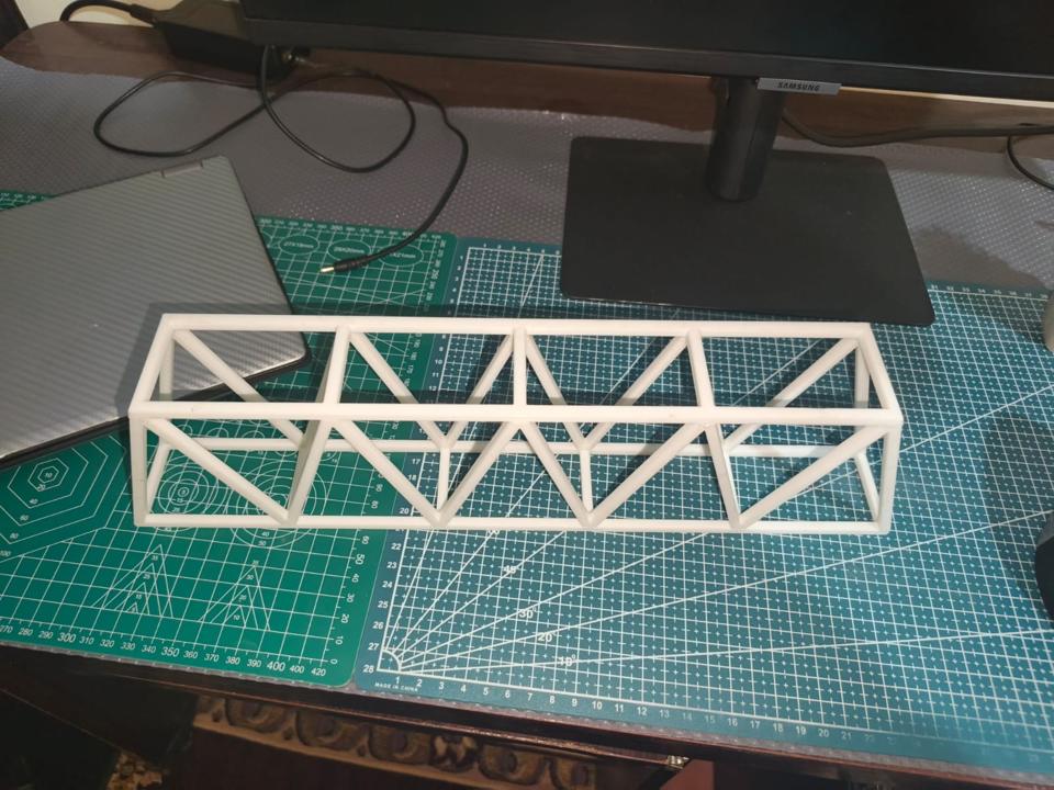 3D printed truss bridge model for laboratory load testing